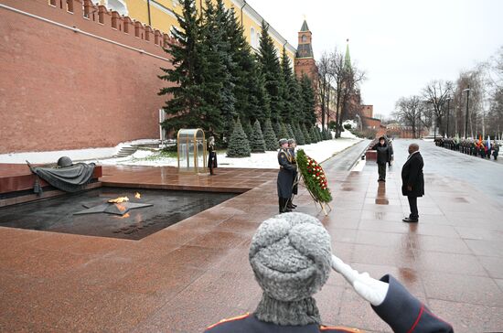 Russia CAR Wreath Laying