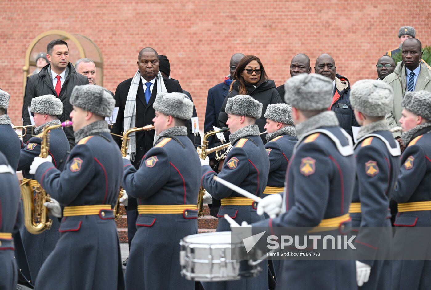 Russia CAR Wreath Laying