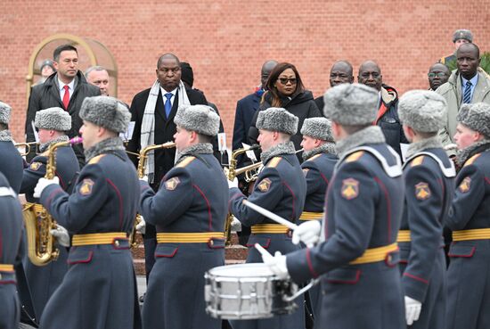 Russia CAR Wreath Laying