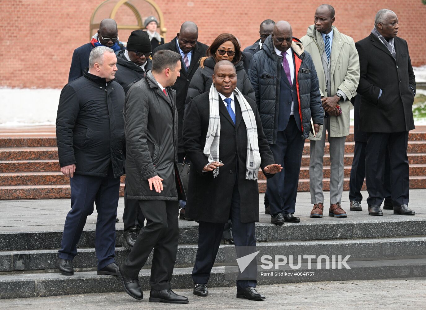 Russia CAR Wreath Laying