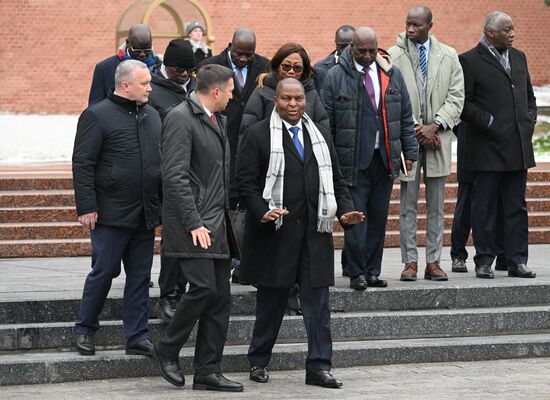 Russia CAR Wreath Laying