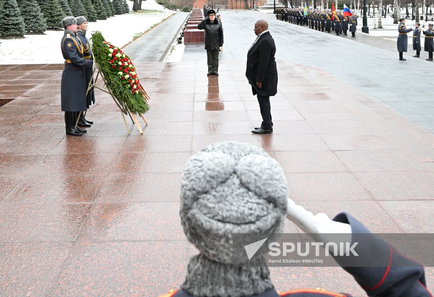 Russia CAR Wreath Laying