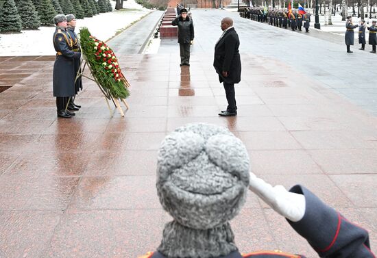 Russia CAR Wreath Laying