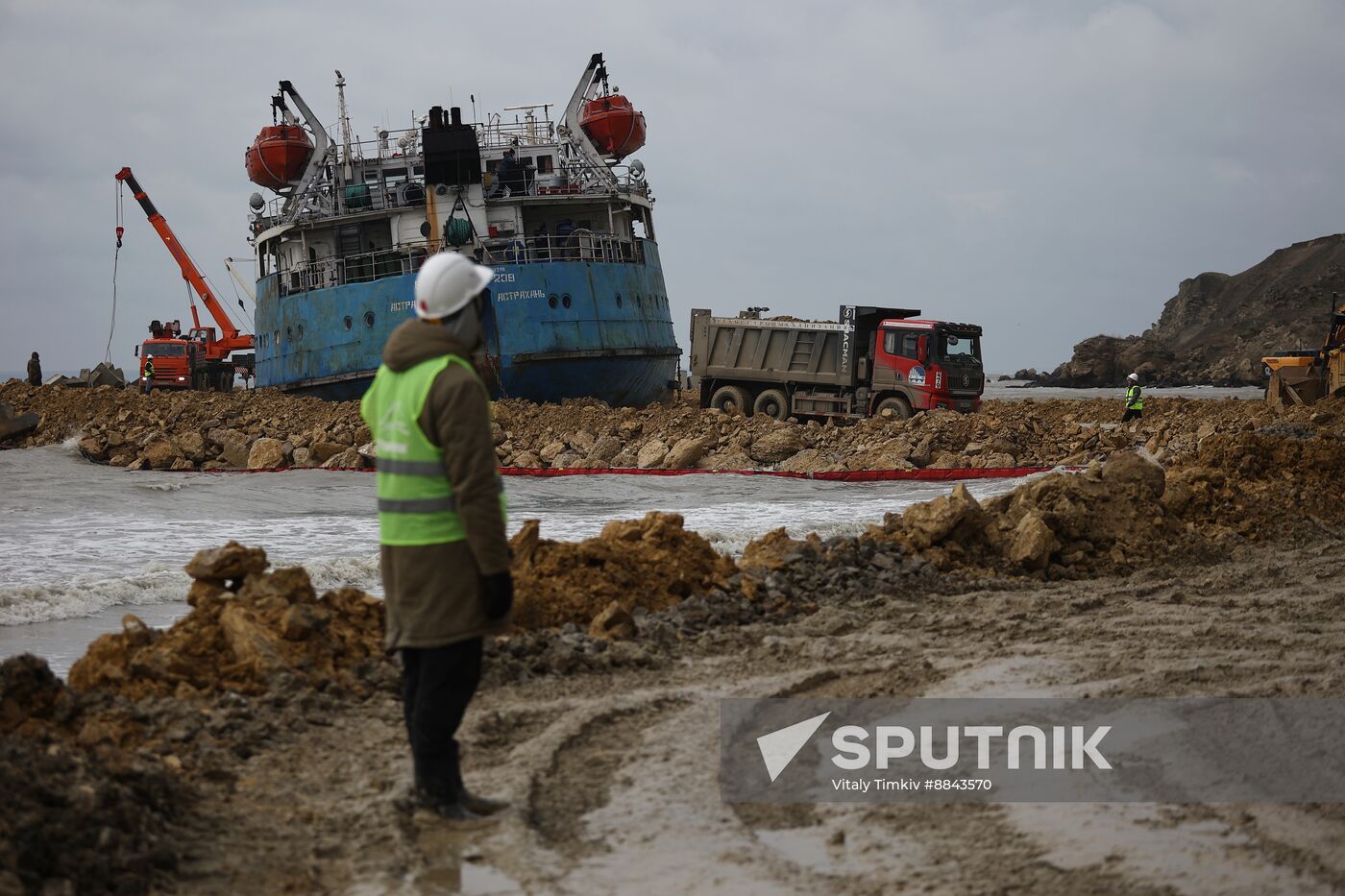 Russia Tankers Crash Aftermath