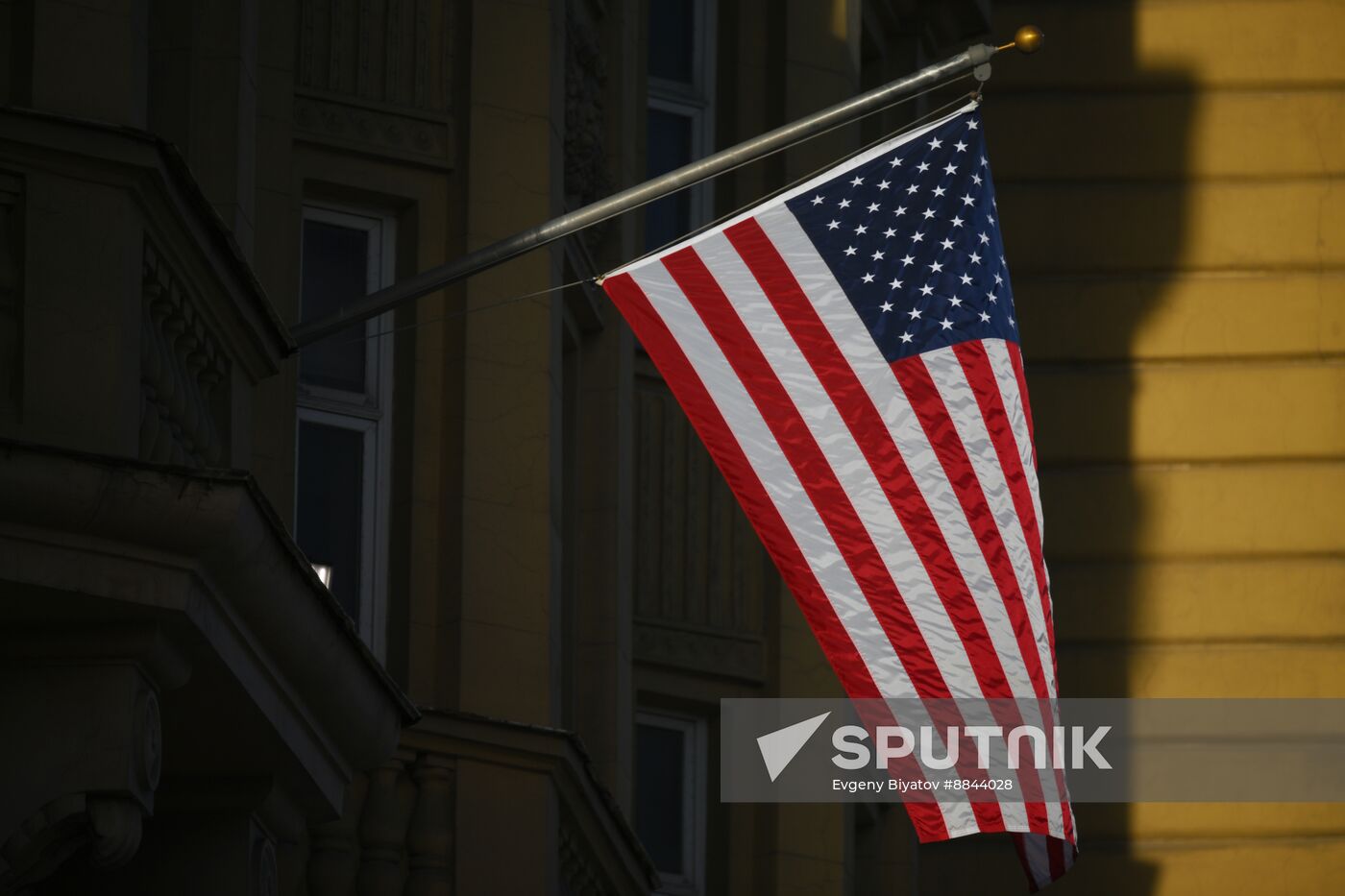 Russia US Embassy Flag