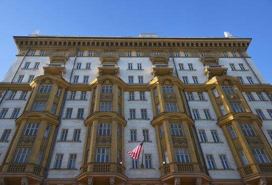 Russia US Embassy Flag