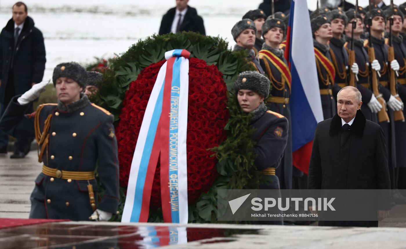 Russia Putin WWII Leningrad Siege Lifting Anniversary