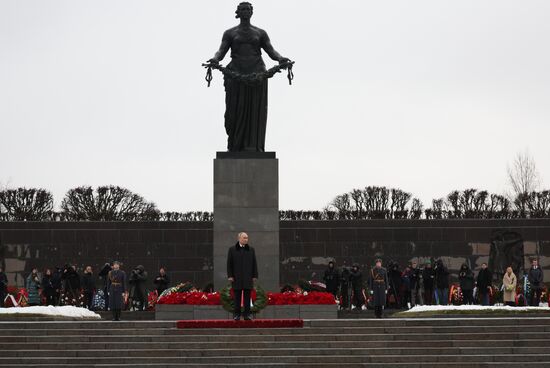 Russia Putin WWII Leningrad Siege Lifting Anniversary