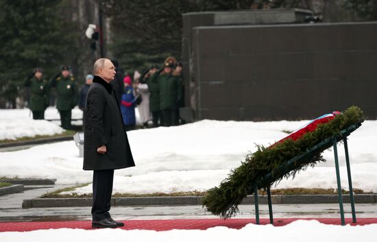 Russia Putin WWII Leningrad Siege Lifting Anniversary