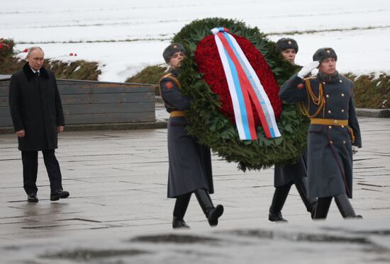 Russia Putin WWII Leningrad Siege Lifting Anniversary