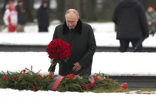 Russia Putin WWII Leningrad Siege Lifting Anniversary