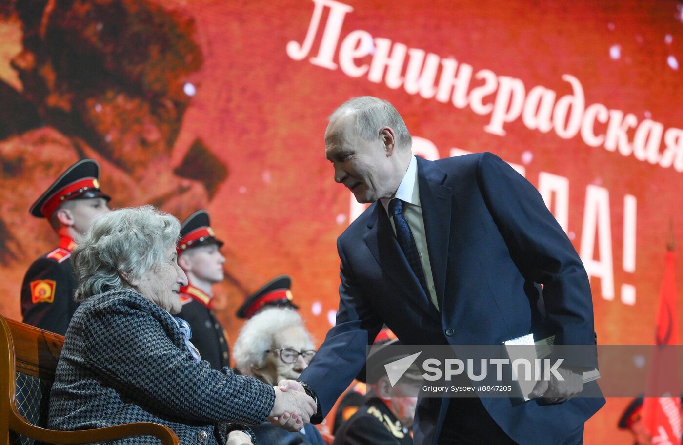 Russia Putin WWII Leningrad Siege Lifting Anniversary