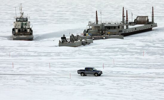 Russia Siberia Ice Road