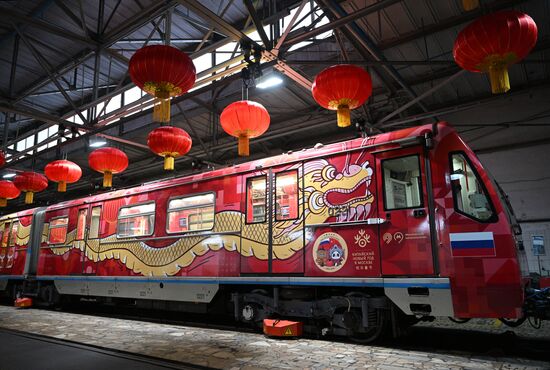 Russia Moscow Metro Themed Train