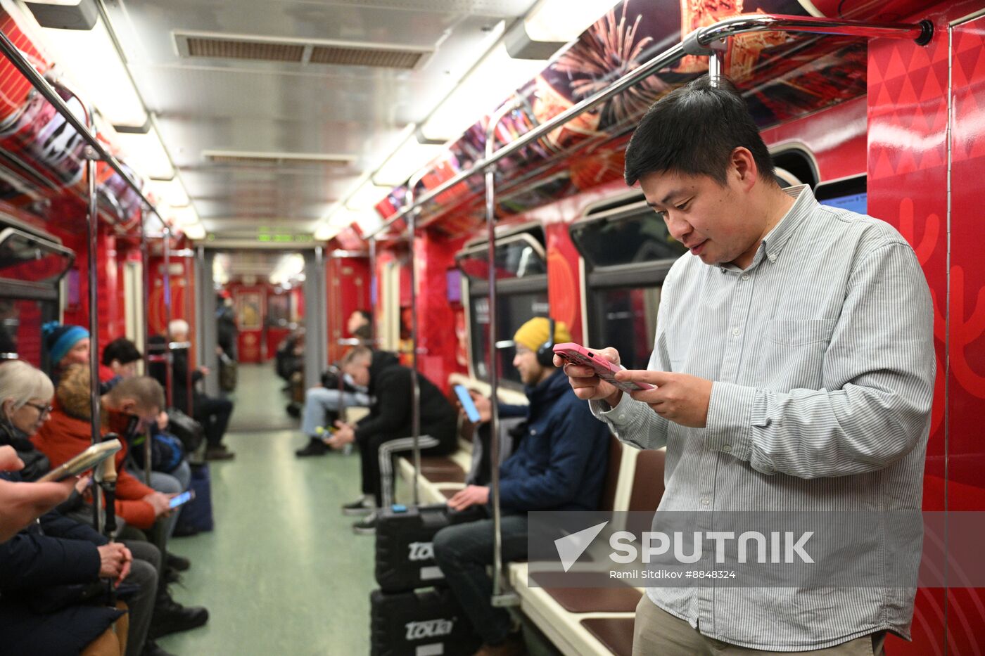 Russia Moscow Metro Themed Train