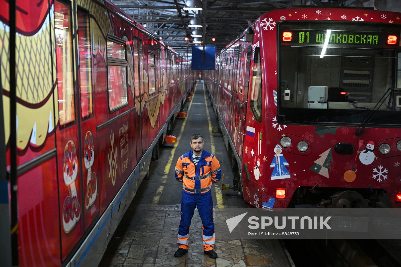 Russia Moscow Metro Themed Train