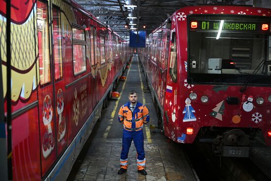 Russia Moscow Metro Themed Train