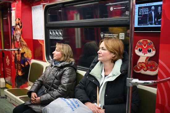 Russia Moscow Metro Themed Train