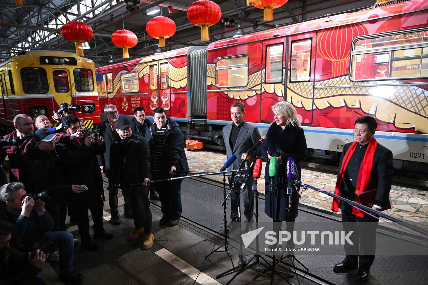 Russia Moscow Metro Themed Train