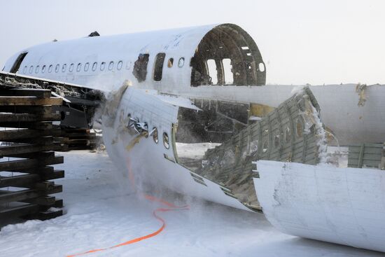 Russia Aircraft Emergency Landing Dismantling