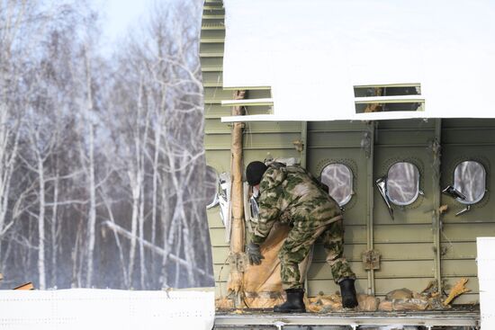 Russia Aircraft Emergency Landing Dismantling