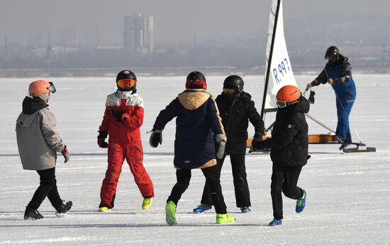 Russia Ice Sailing Competition