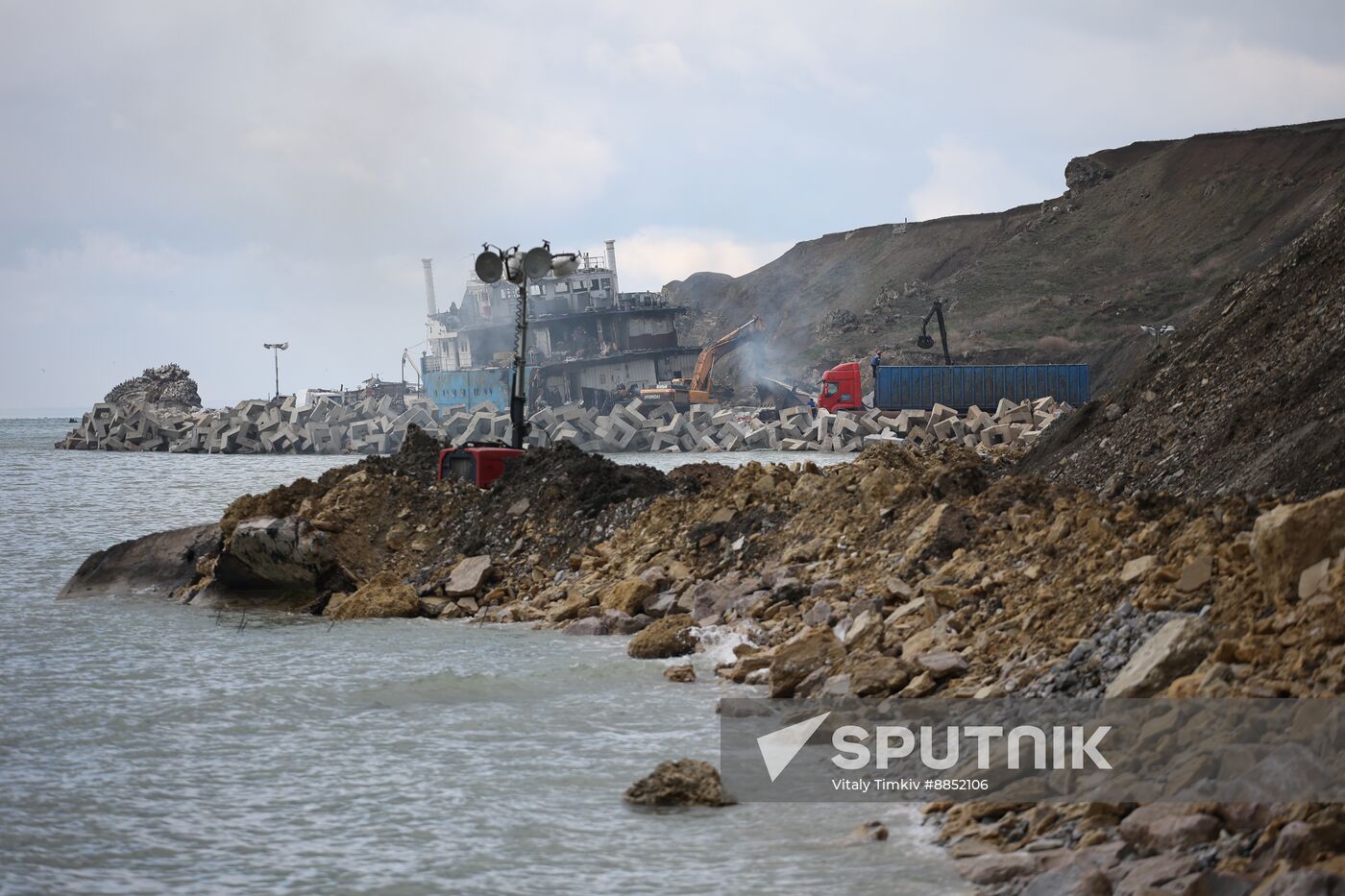 Russia Tankers Crash Aftermath