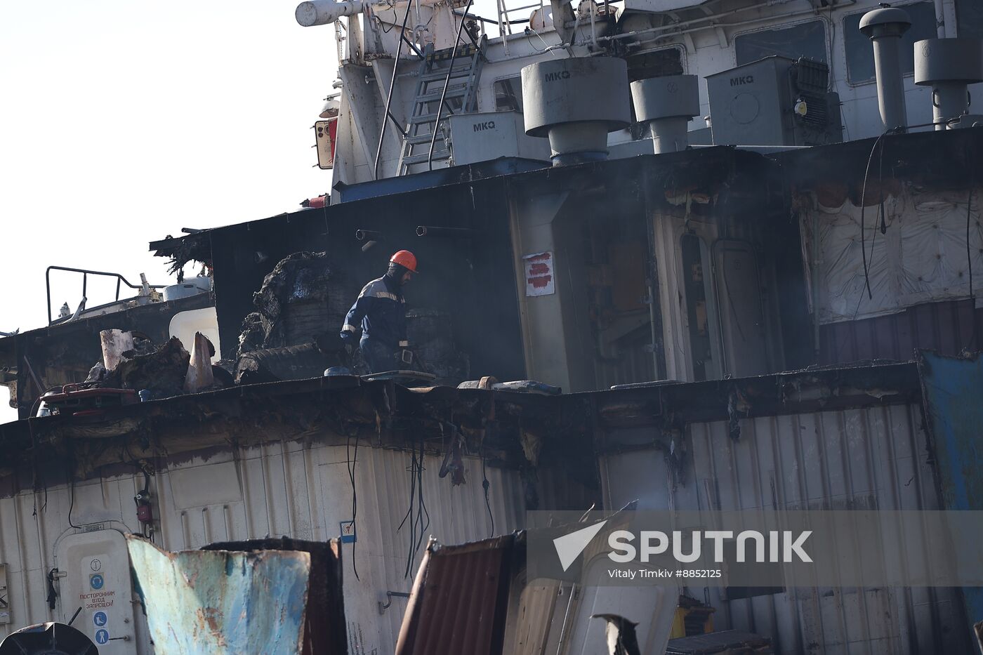 Russia Tankers Crash Aftermath