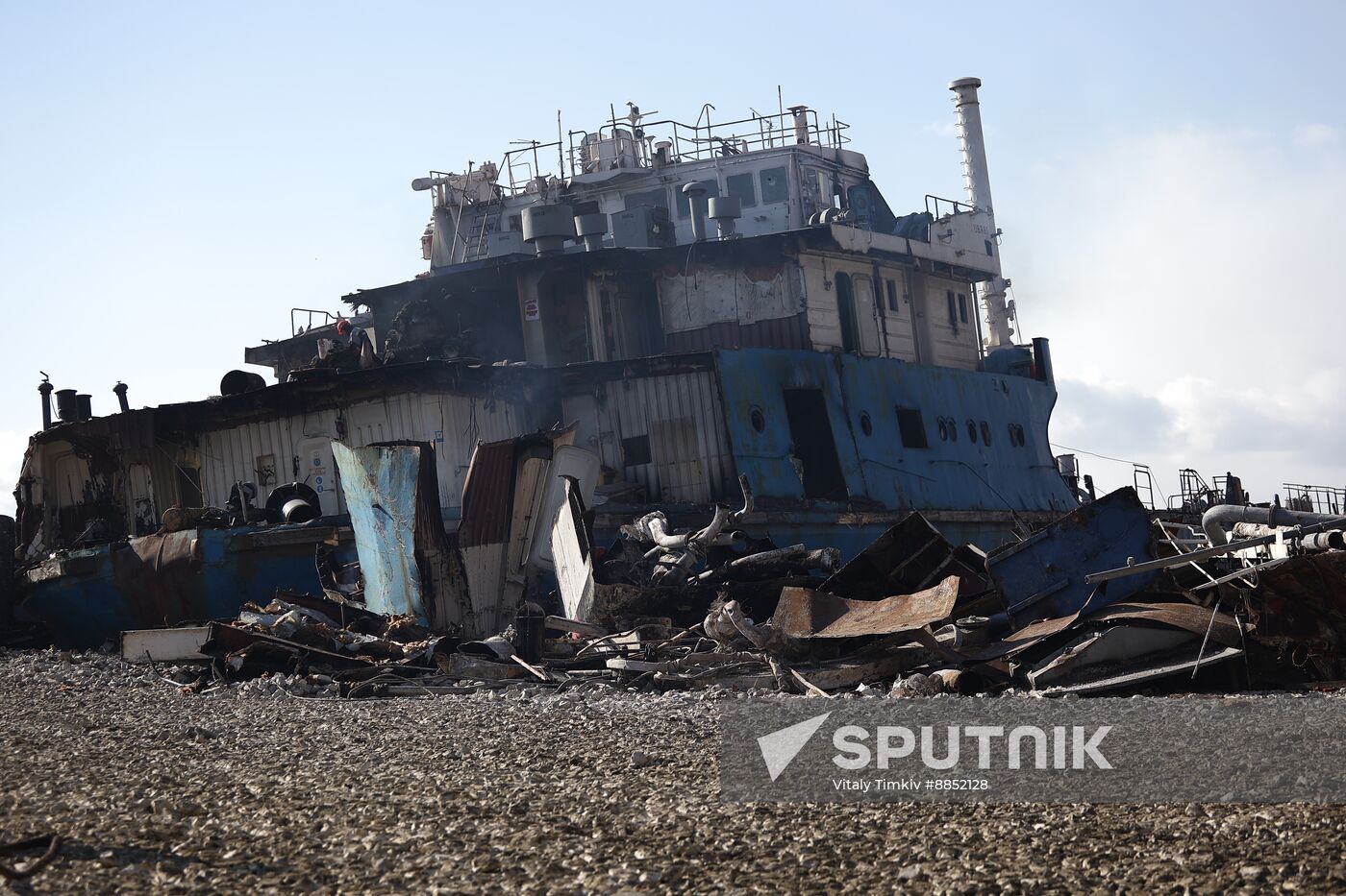 Russia Tankers Crash Aftermath