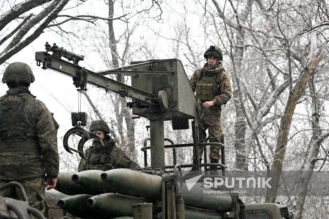 Russia Ukraine Military Operation Artillery Unit