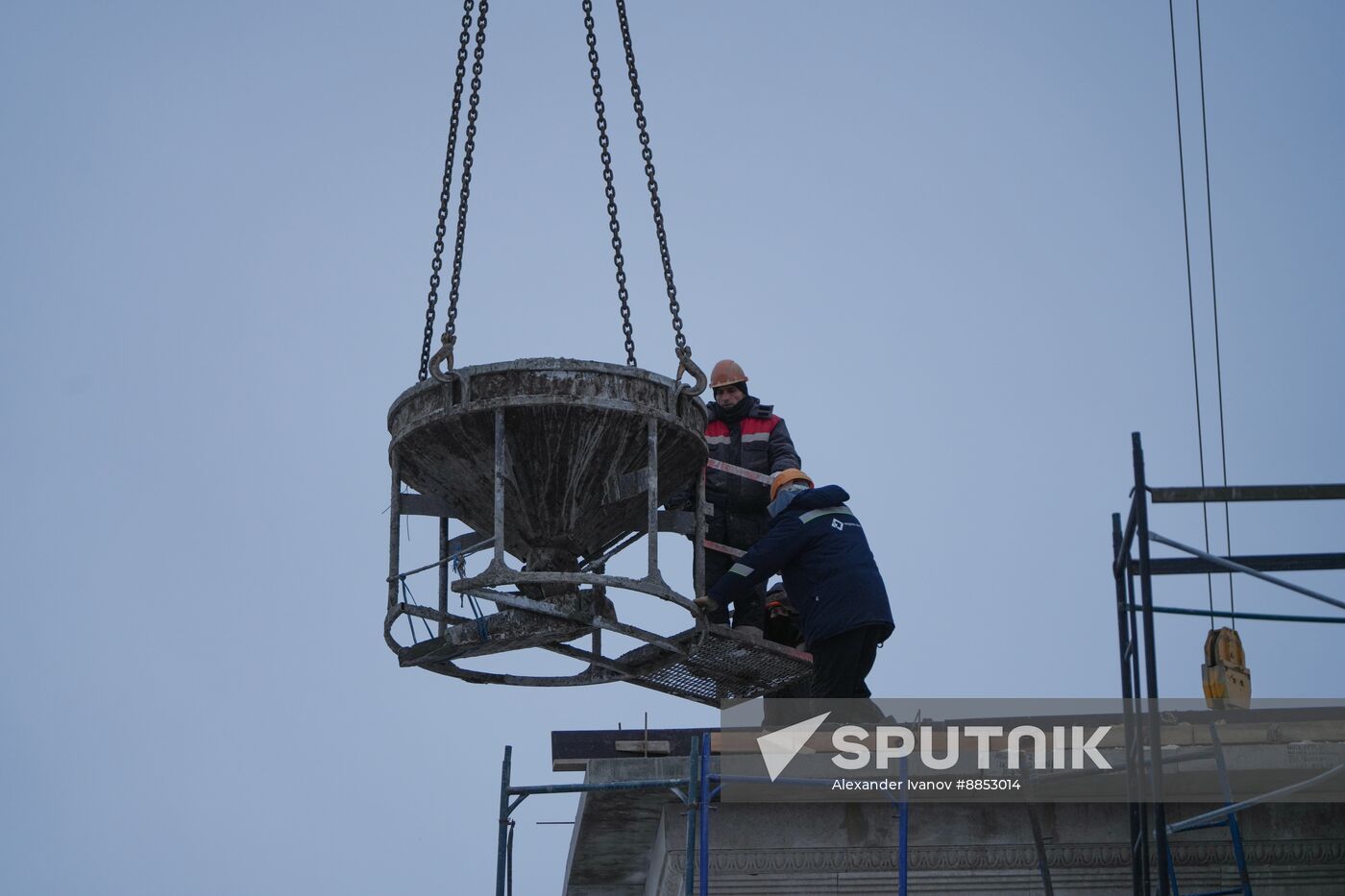 Russia DPR Theatre Rebuilding