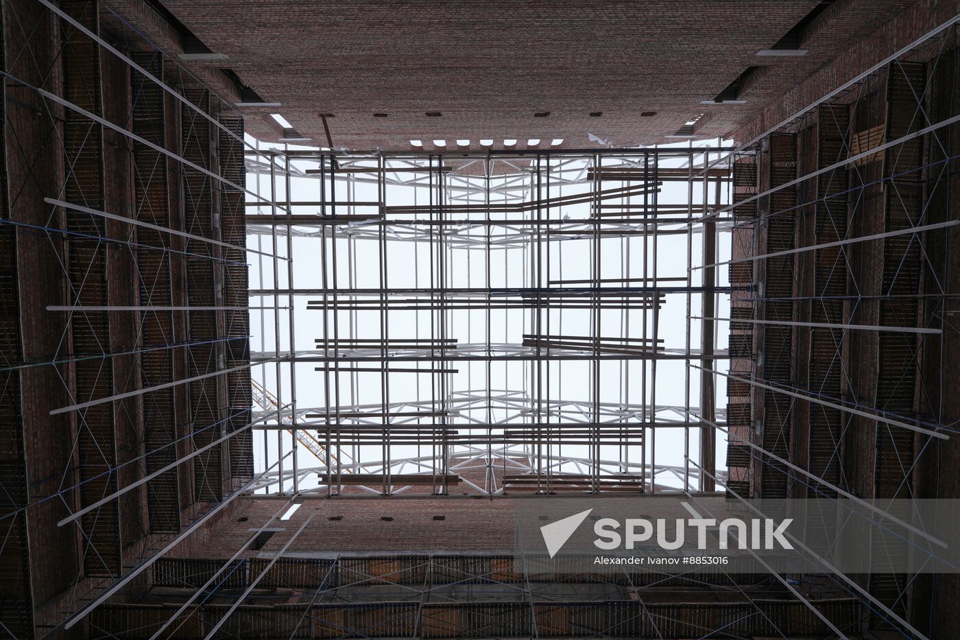 Russia DPR Theatre Rebuilding