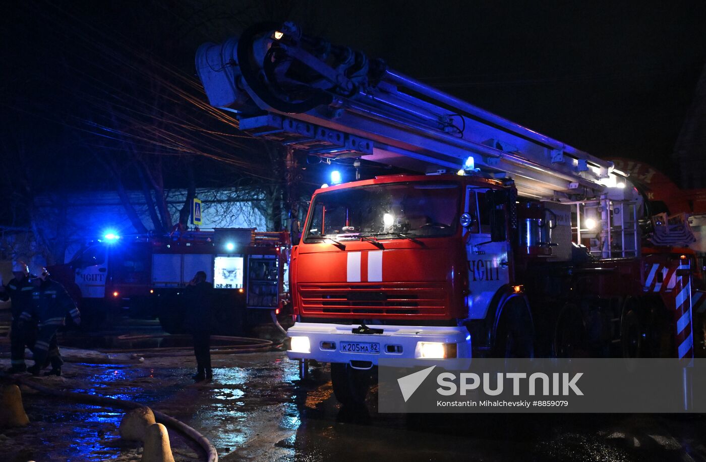 Russia Crimea Market Fire