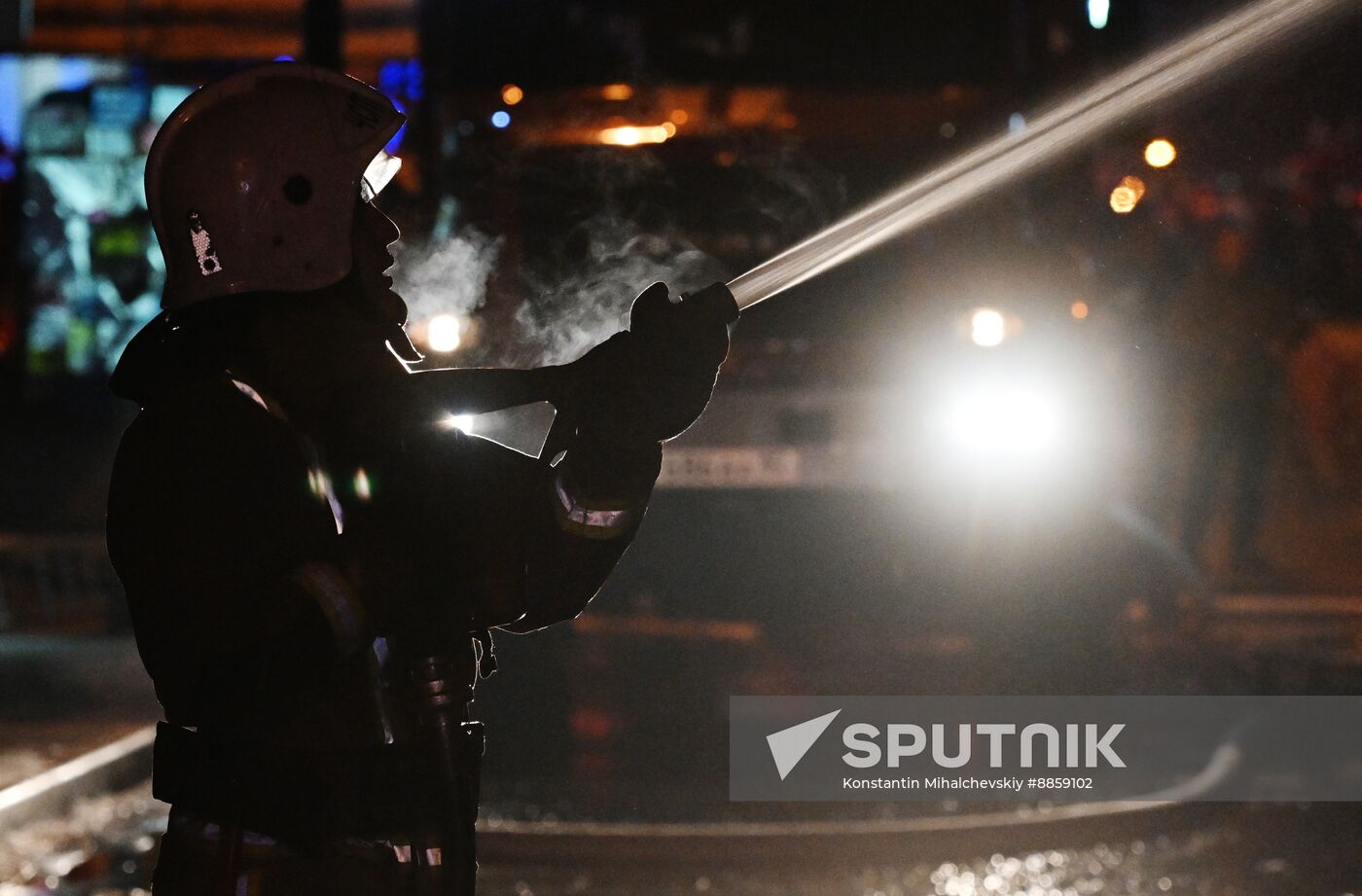 Russia Crimea Market Fire
