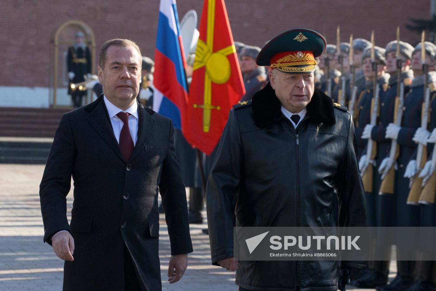 Russia Medvedev Fatherland Defender Day