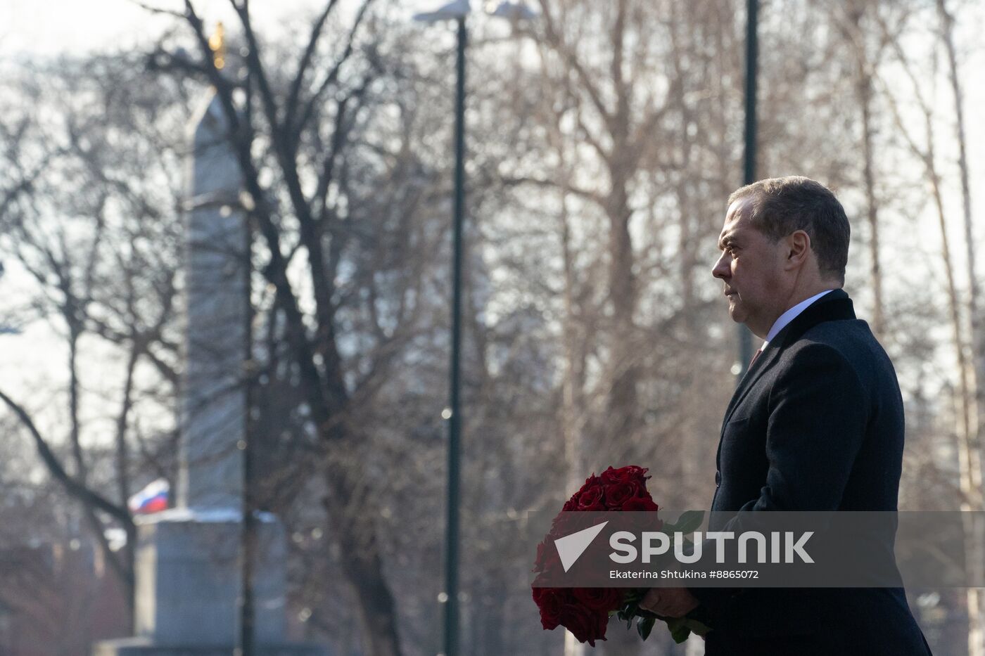 Russia Medvedev Fatherland Defender Day