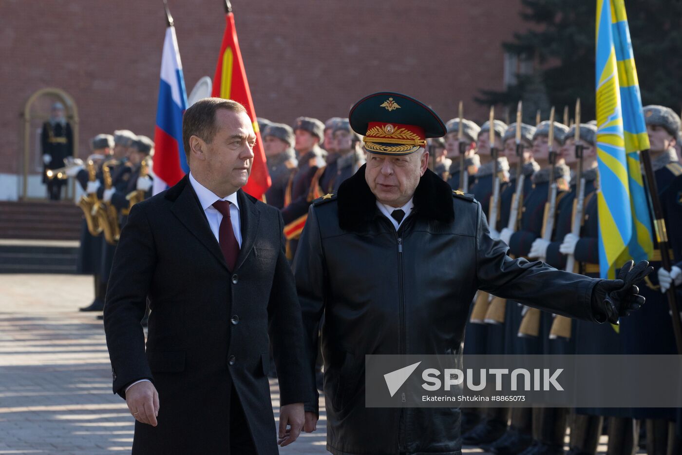 Russia Medvedev Fatherland Defender Day