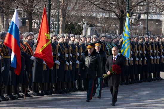 Russia Medvedev Fatherland Defender Day