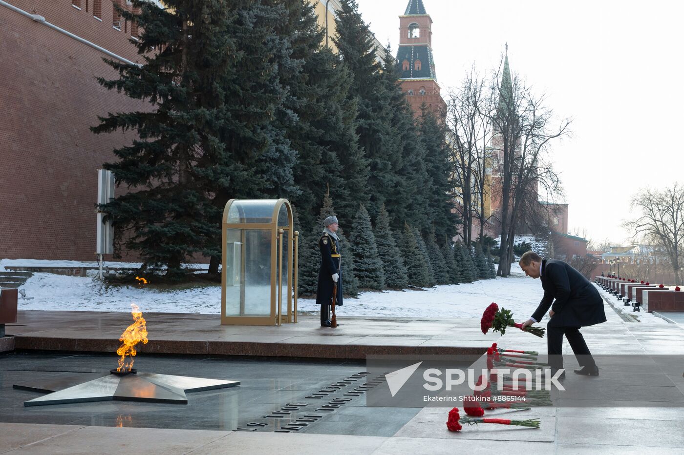 Russia Medvedev Fatherland Defender Day