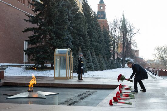Russia Medvedev Fatherland Defender Day