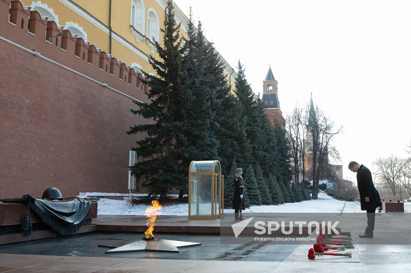 Russia Medvedev Fatherland Defender Day