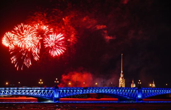 Russia Fatherland Defender Day Fireworks