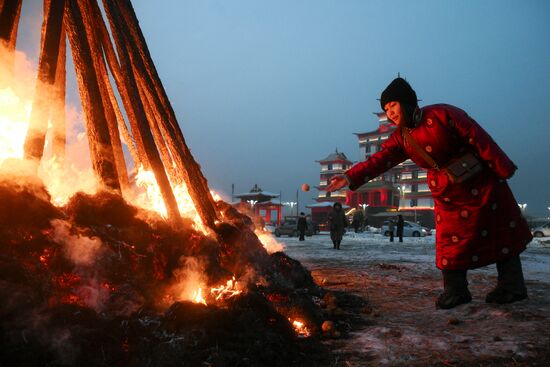 Russia Religion Buddhism Purification Ritual