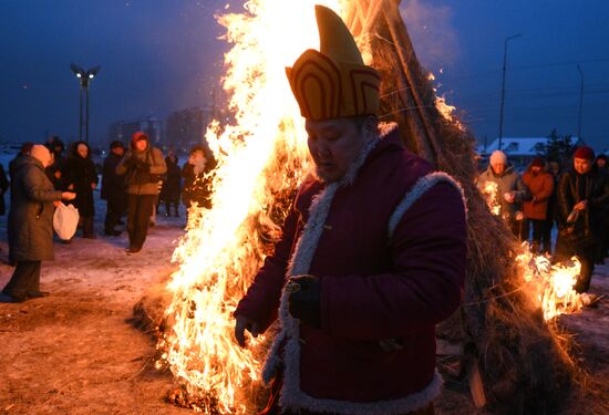 Russia Religion Buddhism Purification Ritual