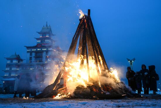 Russia Religion Buddhism Purification Ritual