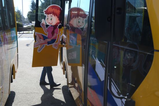 Abkhazia Russia Education School Buses