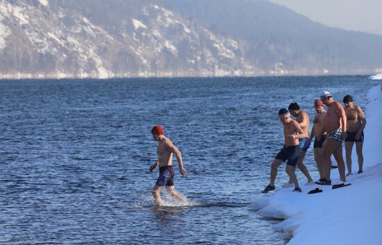 Russia Siberia Winter Swimming