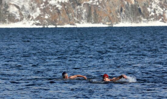 Russia Siberia Winter Swimming