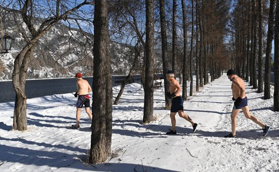 Russia Siberia Winter Swimming