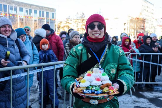 Russia Religion Buddhism New Year Celebration